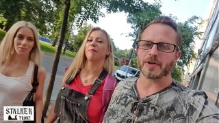 GET INSIDE “a Making-of porn / Behind the scenes” movie Hungarian Blondes Nikky Thorne and Nesty share cock