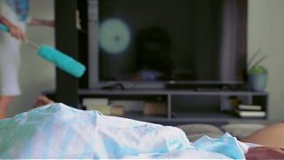 Latina Stepsister dress like a muslim to confuse her stepfather and fuck hard with him