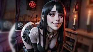 Dirty Talk POV Sex With My Hot Goth Stepsister | AI-Generated