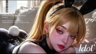 My Korean stepsister excites me with a sex bunny costume [AI]