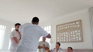 German Slut Anal Rough Fucked in 6 Man Gangbang