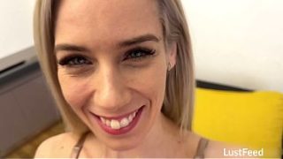 Hot skinny blonde MILF gets fucked in her stockings
