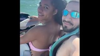 Horny Brazilian Bride Betrays Husband on Honeymoon Trip Fucking the Muscular Jetski Coach Big Dick While Hubby is Away